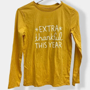 5/$20 Cat & Jack Extra Thankful Long‎ Sleeve Tee L